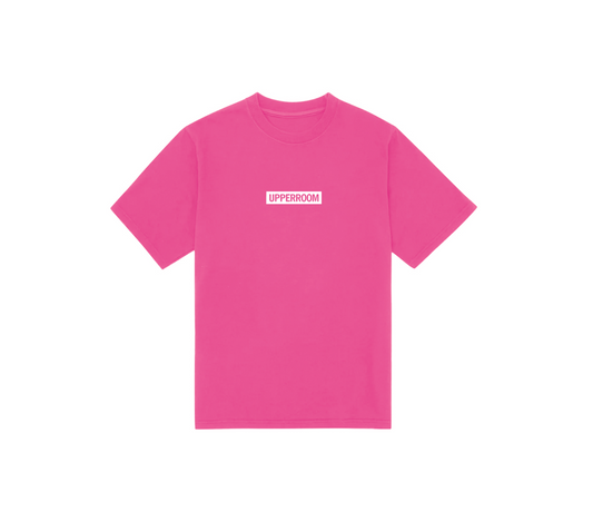 BOX LOGO TEE: NEON PINK