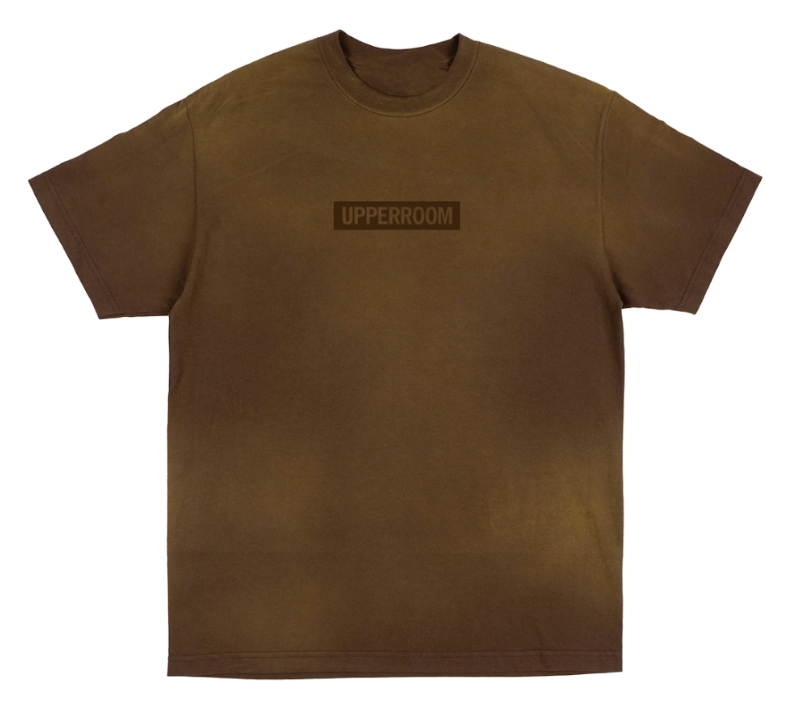 Box Logo Tee: Washed Brown